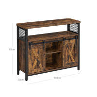 Produktbild för Storage Cabinets Black, Antique Color 100x33x80cm