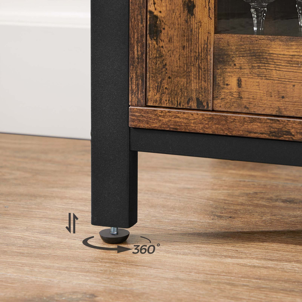 Produktbild för Storage Cabinets Black, Retro Color 110x33x75cm