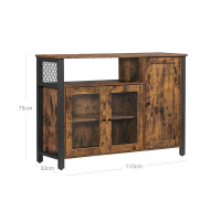 Produktbild för Storage Cabinets Black, Retro Color 110x33x75cm