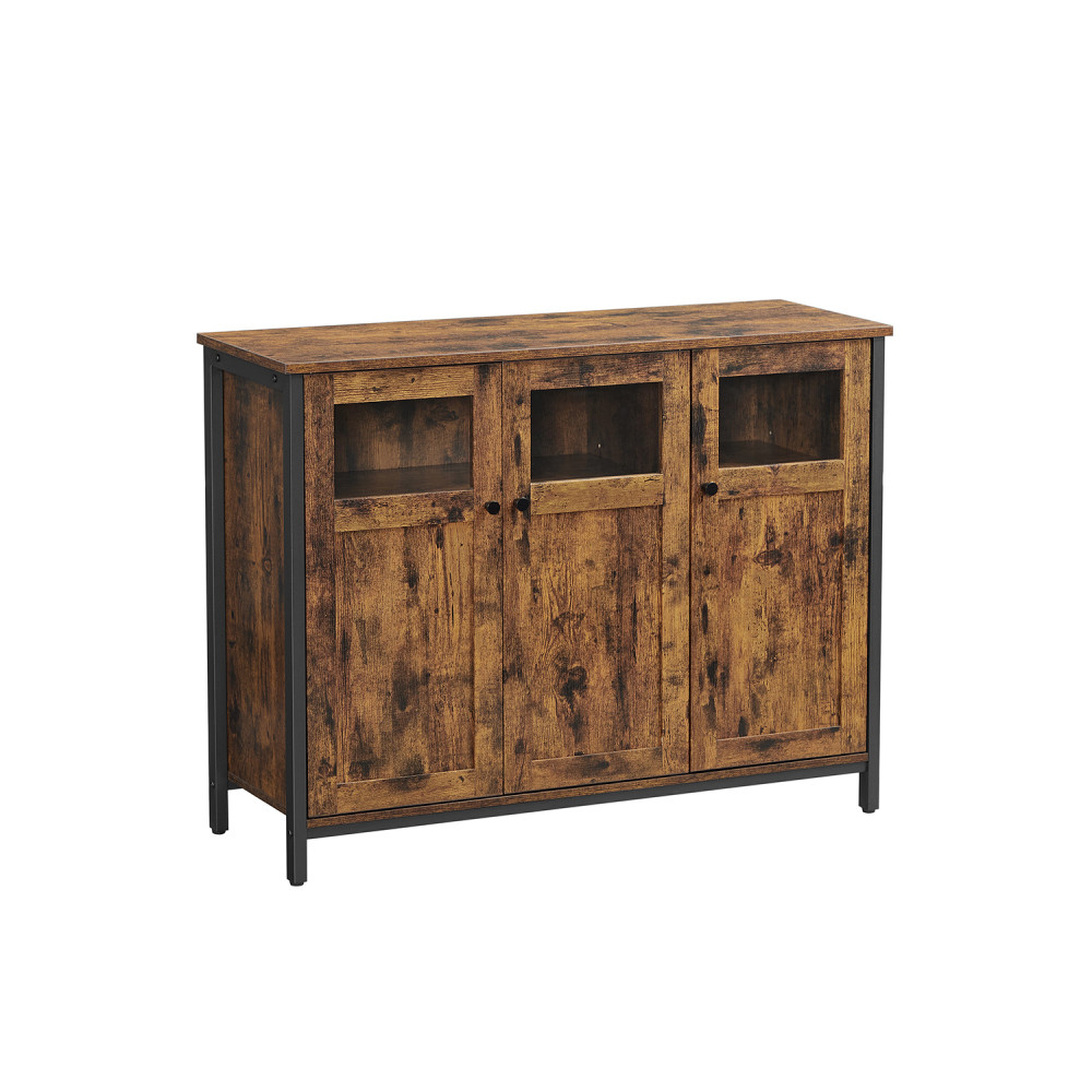 Produktbild för Storage Cabinets Black, Retro Color 100x35x75cm