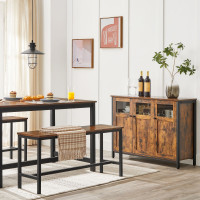 Produktbild för Storage Cabinets Black, Retro Color 100x35x75cm