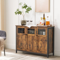 Produktbild för Storage Cabinets Black, Retro Color 100x35x75cm