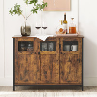 Produktbild för Storage Cabinets Black, Retro Color 100x35x75cm