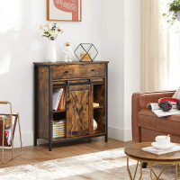 Produktbild för Storage Cabinet Black, Retro Color 70x30x80cm