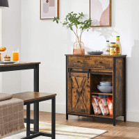 Produktbild för Storage Cabinet Black, Retro Color 70x30x80cm
