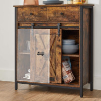 Produktbild för Storage Cabinet Black, Retro Color 70x30x80cm