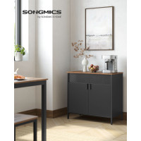 Produktbild för Storage Cabinet Black, Retro Color 80x40x76cm