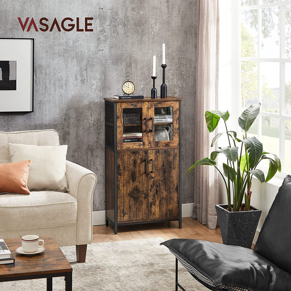 Produktbild för Storage Cabinets Black, Retro Color 60x30x108cm