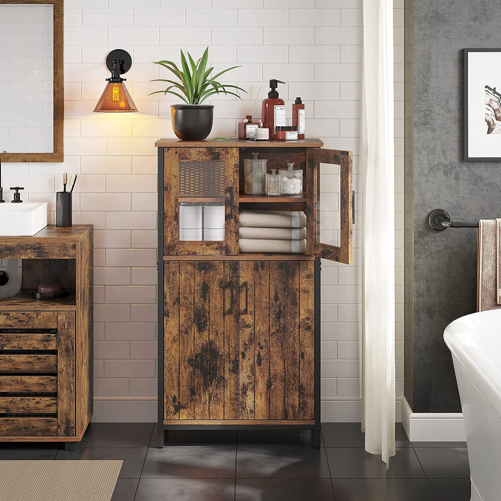 Produktbild för Storage Cabinets Black, Retro Color 60x30x108cm