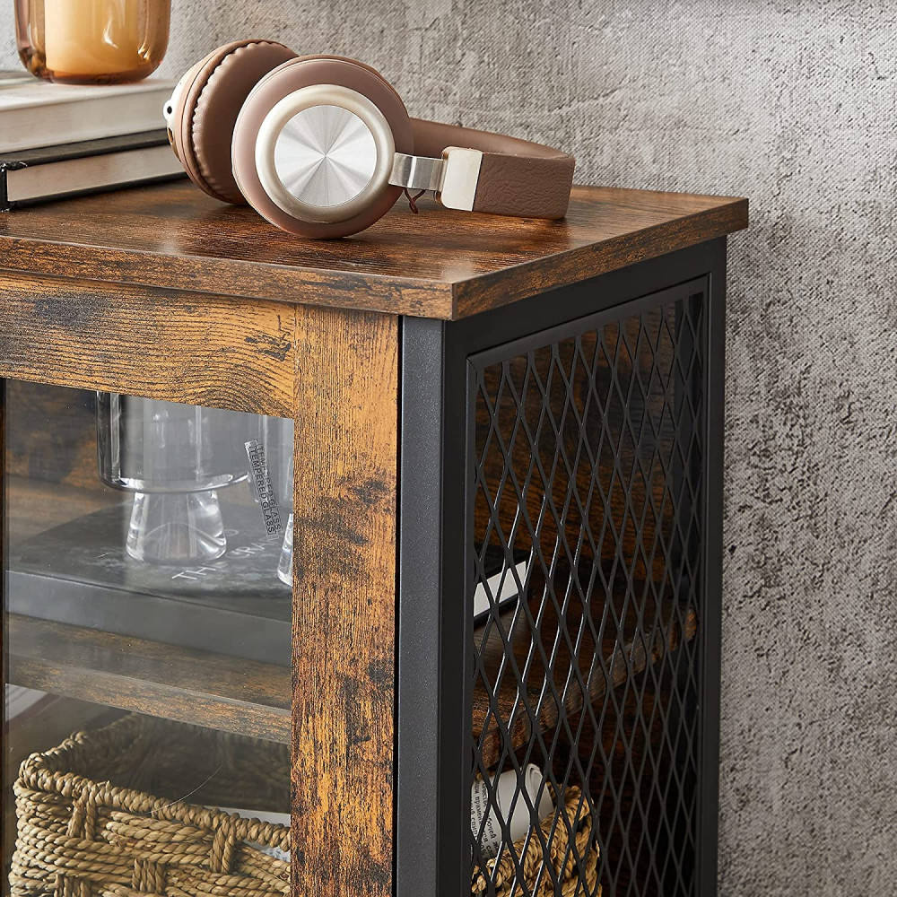 Produktbild för Storage Cabinets Black, Retro Color 60x30x108cm