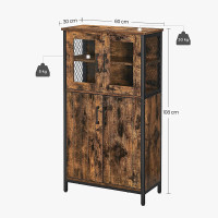 Produktbild för Storage Cabinets Black, Retro Color 60x30x108cm