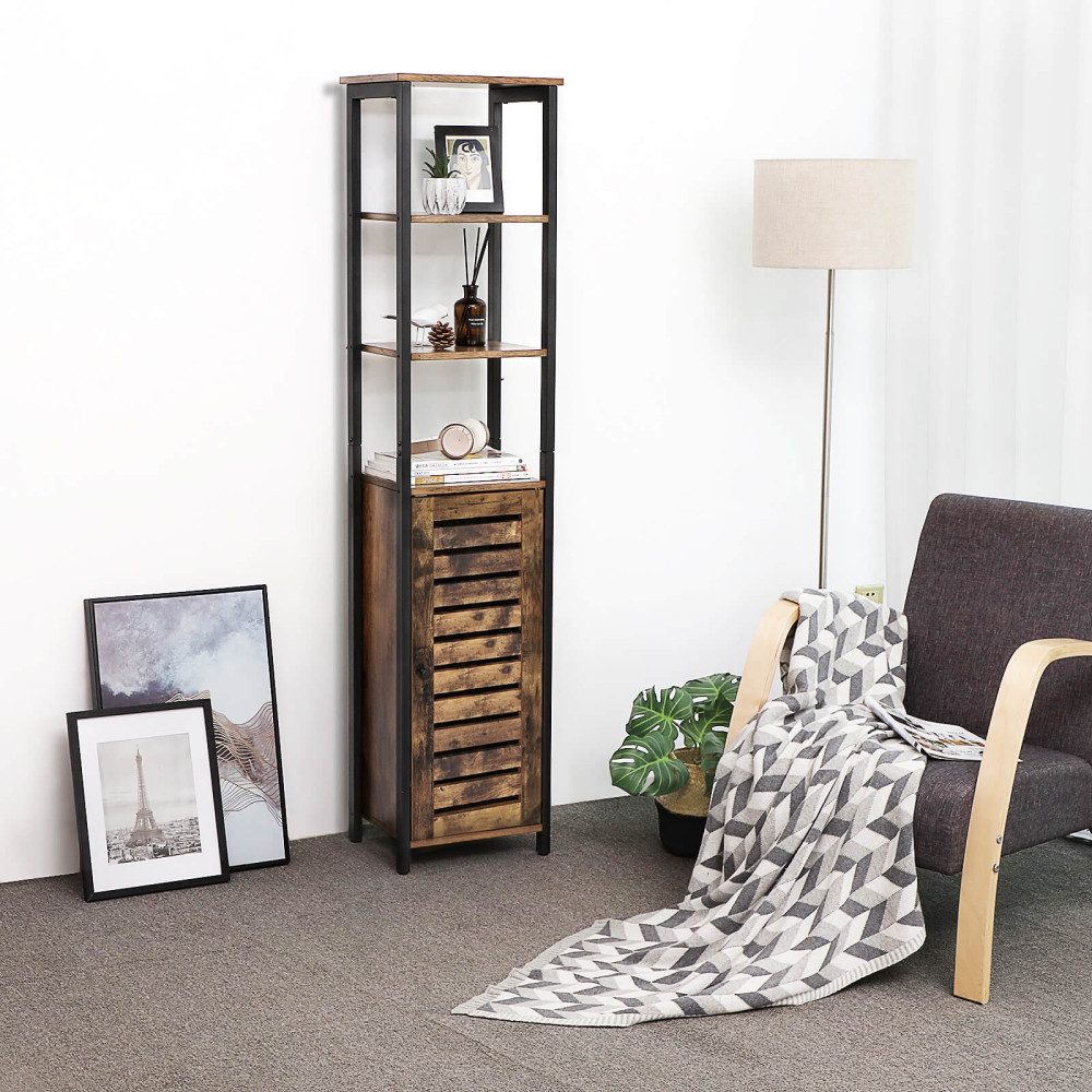Produktbild för Storage Cabinet X: Antique, Black 37x30x164cm