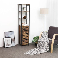 Produktbild för Storage Cabinet X: Antique, Black 37x30x164cm