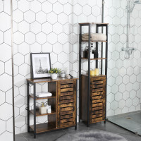 Produktbild för Storage Cabinet X: Antique, Black 37x30x164cm