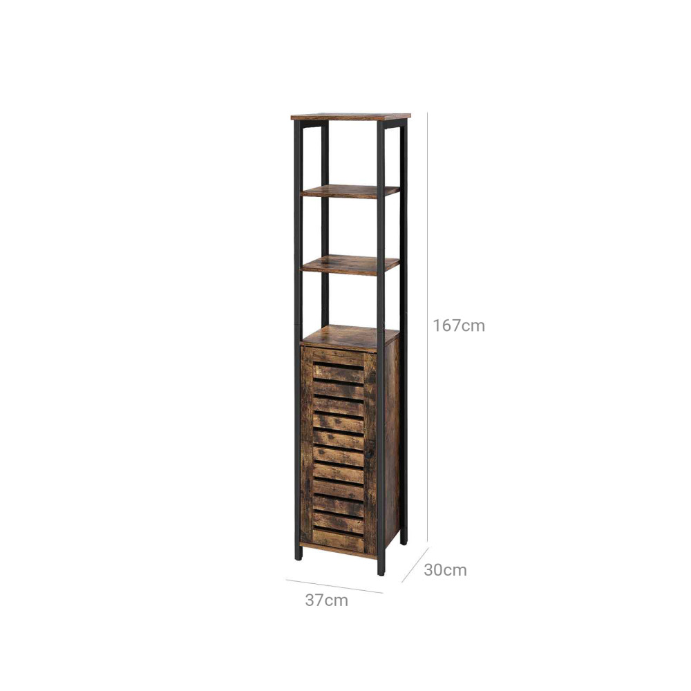 Produktbild för Storage Cabinet X: Antique, Black 37x30x164cm