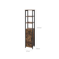 Produktbild för Storage Cabinet X: Antique, Black 37x30x164cm