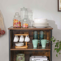 Produktbild för Storage Cabinet X: Antique, Black 60x35x125cm