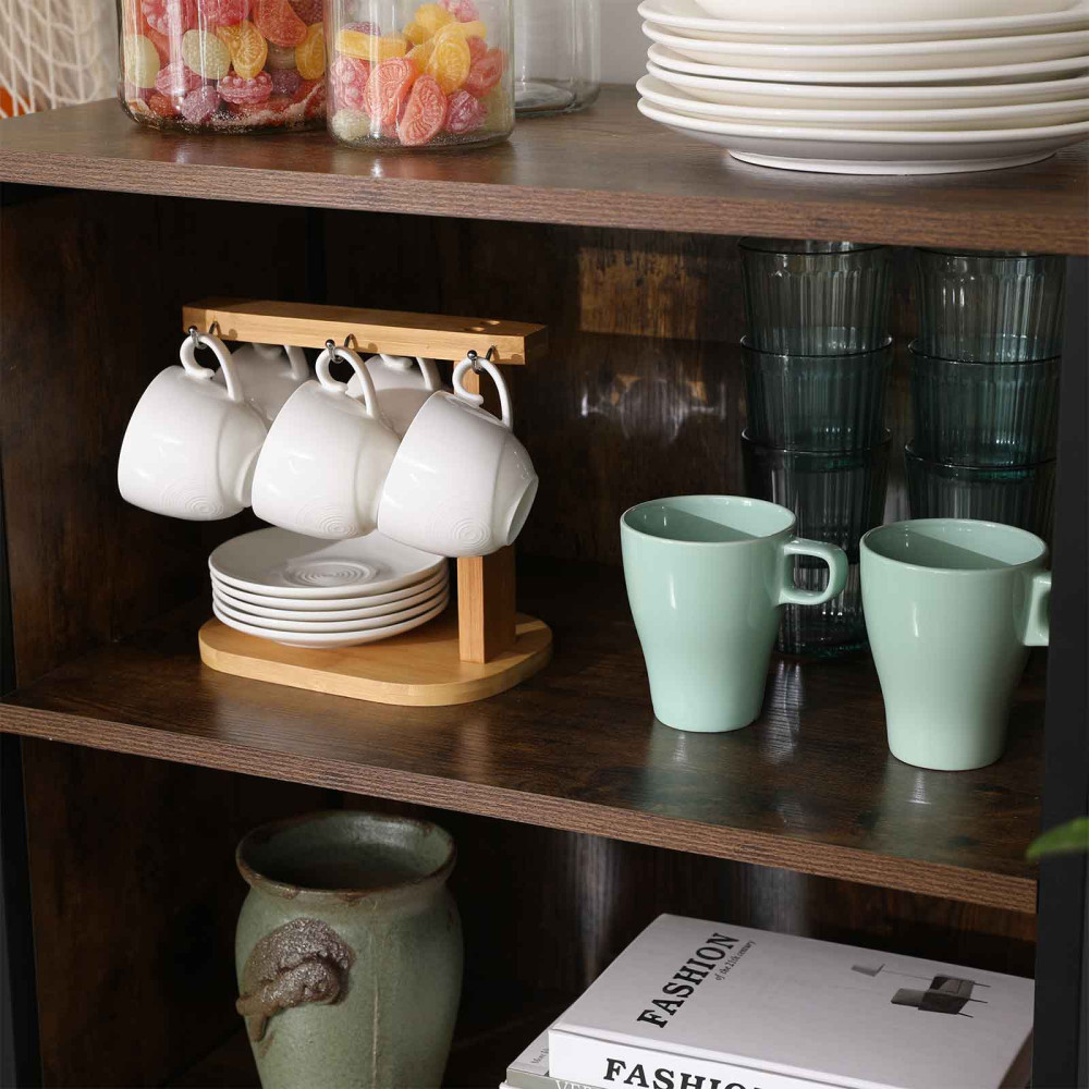 Produktbild för Storage Cabinet X: Antique, Black 60x35x125cm
