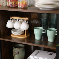 Produktbild för Storage Cabinet X: Antique, Black 60x35x125cm