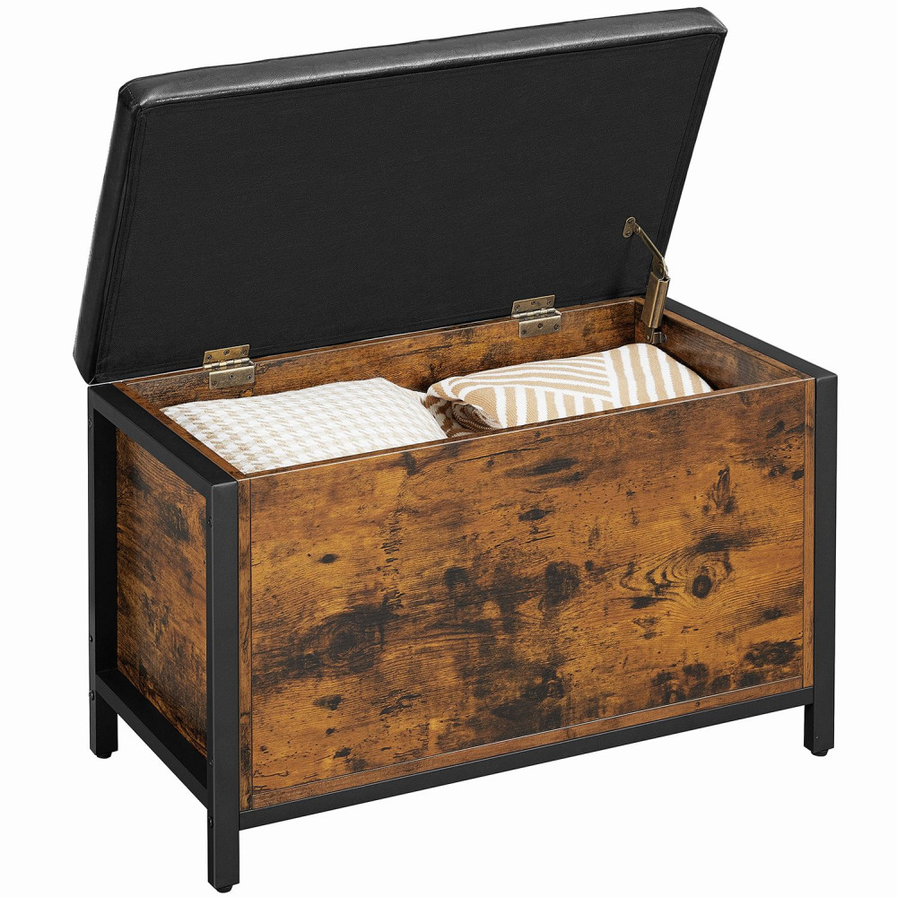 Produktbild för Shoe Bench X: Antique, Black 80x40x50cm