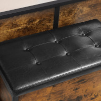 Produktbild för Shoe Bench X: Antique, Black 80x40x50cm