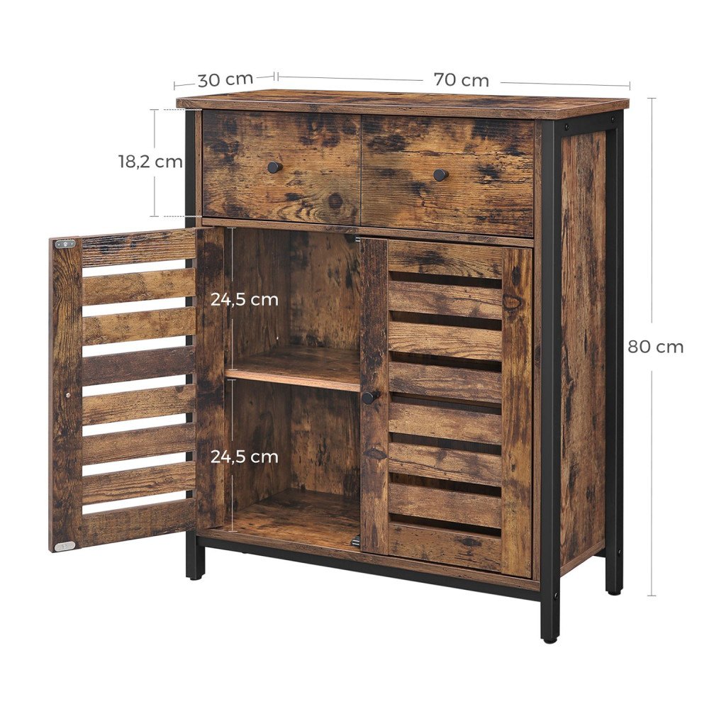 Produktbild för Storage Cabinets X: Antique, Black 69x30x80cm