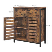 Produktbild för Storage Cabinets X: Antique, Black 69x30x80cm