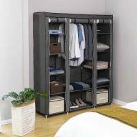 Produktbild för Wardrobe Grey 150x45x175cm