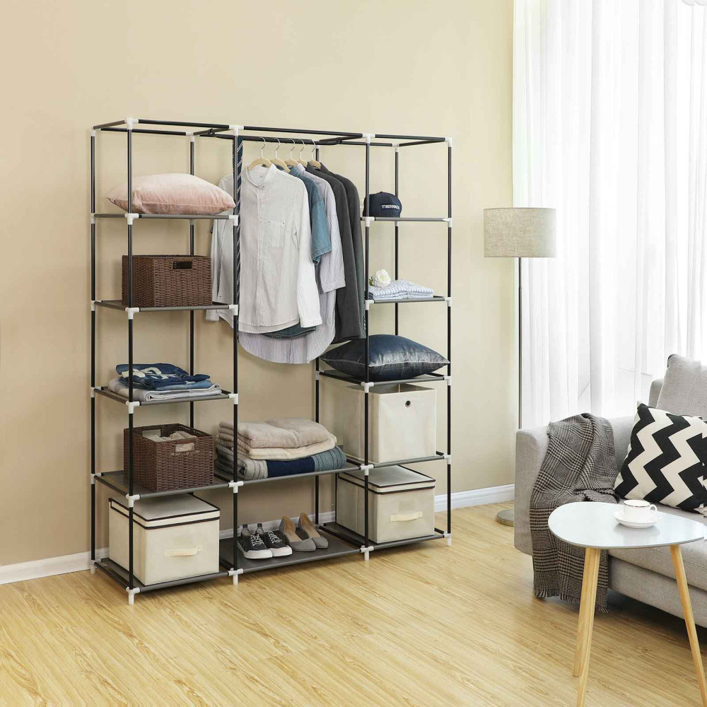 Produktbild för Wardrobe Grey 150x45x175cm