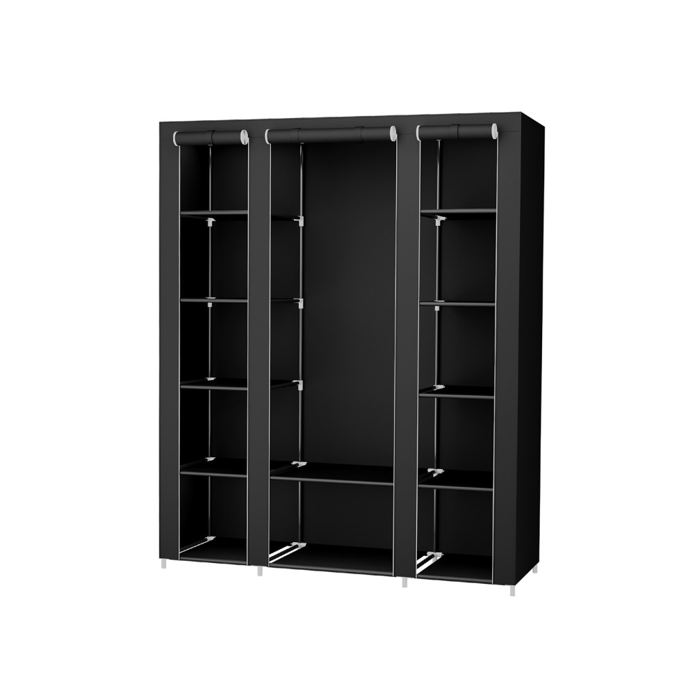 Produktbild för Wardrobe Black 150x45x175cm