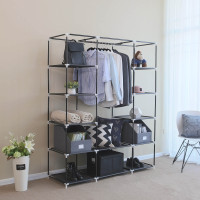 Produktbild för Wardrobe Black 150x45x175cm