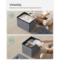 Produktbild för Benches Grey 40x32x31cm