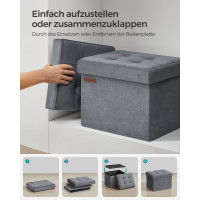 Produktbild för Benches Grey 40x32x31cm