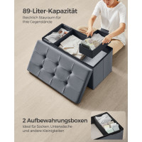 Produktbild för Benches Grey 76x38x38cm