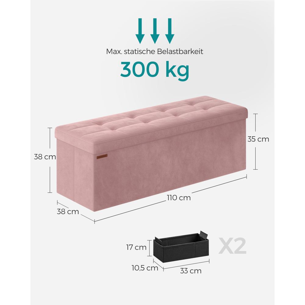 Produktbild för Benches Pink 110x38x38cm