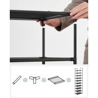 Produktbild för Shoe Rack Black 45x28x173cm