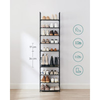 Produktbild för Shoe Rack Black 45x28x173cm