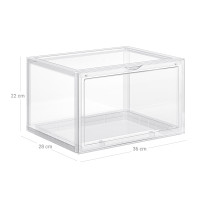 Produktbild för Plastic Shoe Box White 36x28x22cm