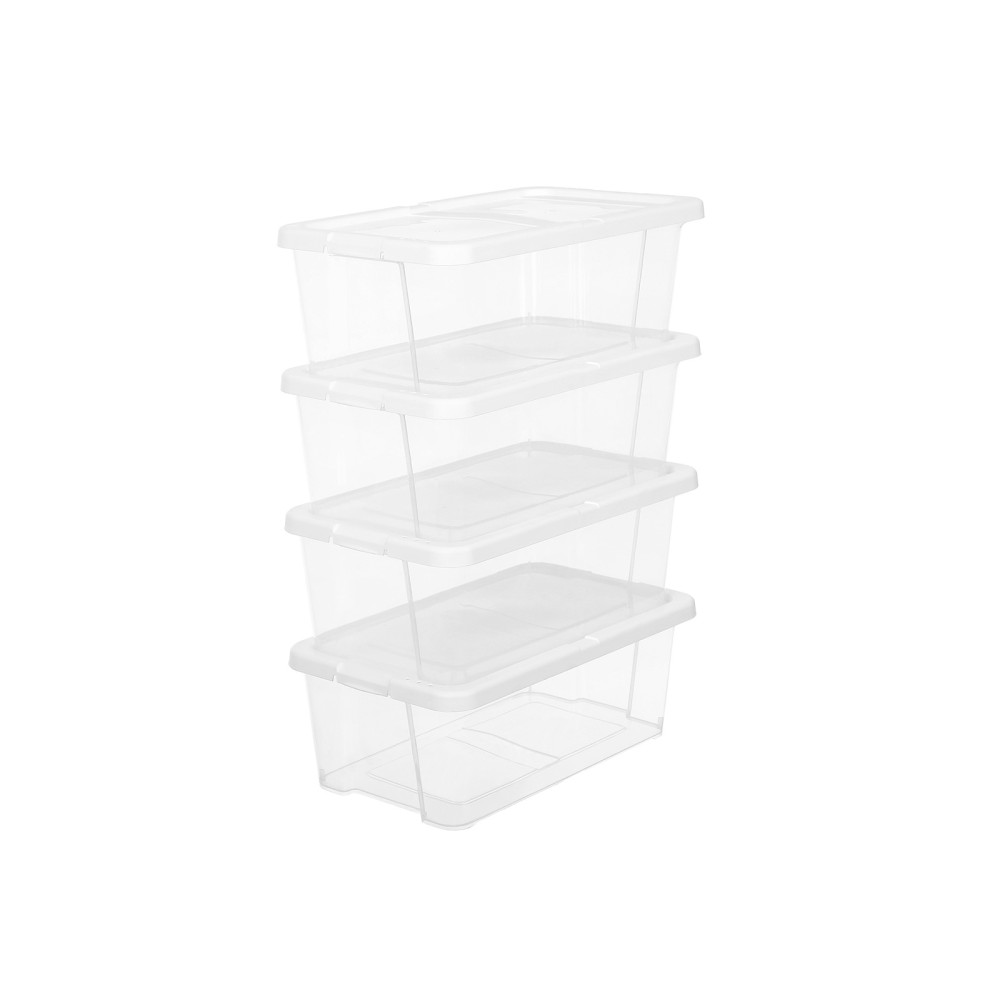 Produktbild för Plastic Shoe Box White 35x20x13cm