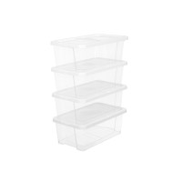 Produktbild för Plastic Shoe Box White 35x20x13cm