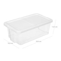 Produktbild för Plastic Shoe Box White 35x20x13cm