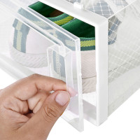 Produktbild för Plastic Shoe Box White 35 X 25 X 19cm