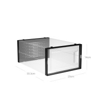 Produktbild för Plastic Shoe Box Black 34×23×14cm