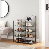 Produktbild för Shoe Rack Black 33x33x173cm