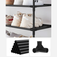 Produktbild för Shoe Rack Black 33x33x173cm