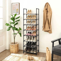 Produktbild för Shoe Rack Black 46x28x145cm