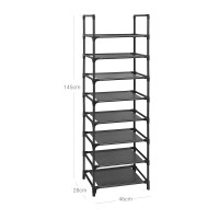 Produktbild för Shoe Rack Black 46x28x145cm