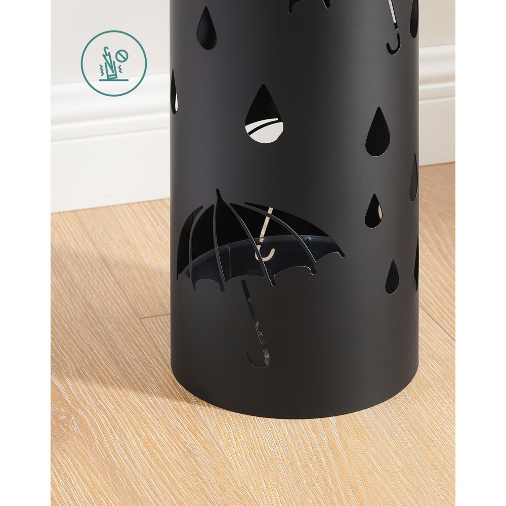 Produktbild för Umbrella Holder Black 17x17x41cm