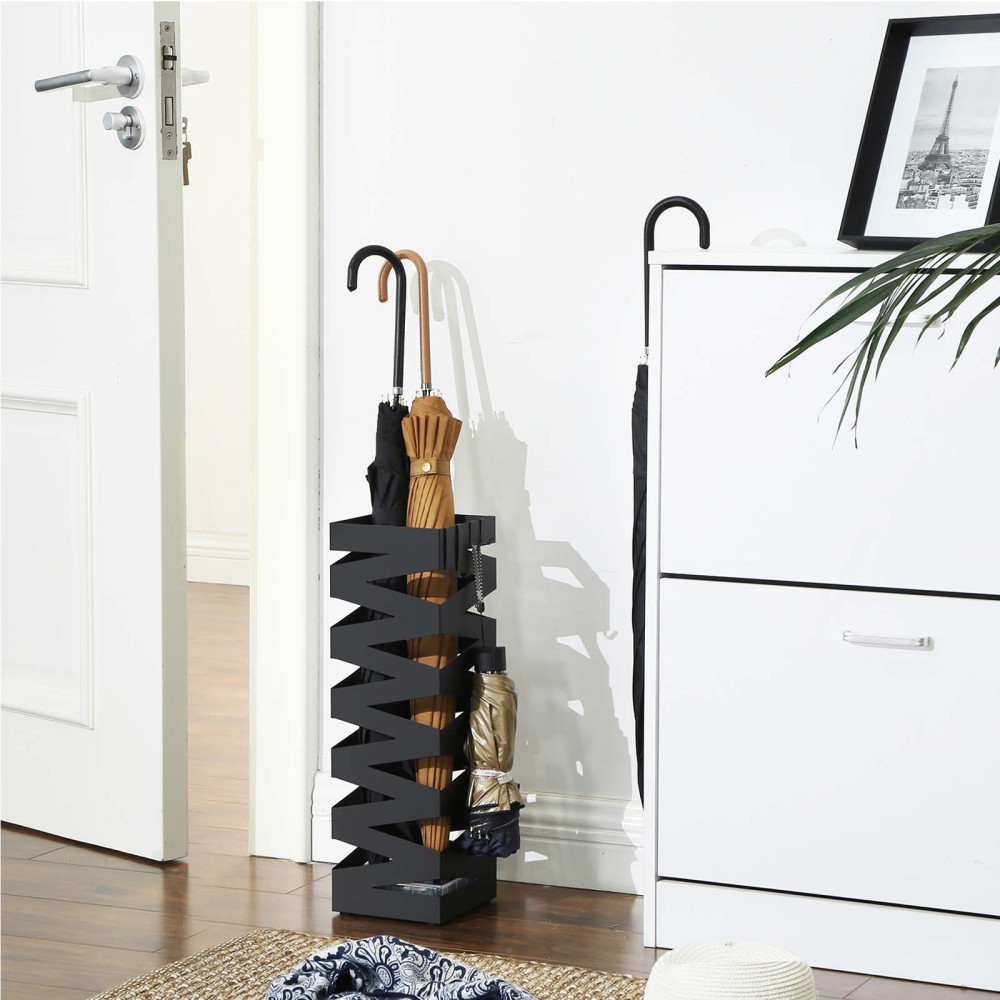 Produktbild för Umbrella Holder Black 16x16x49cm