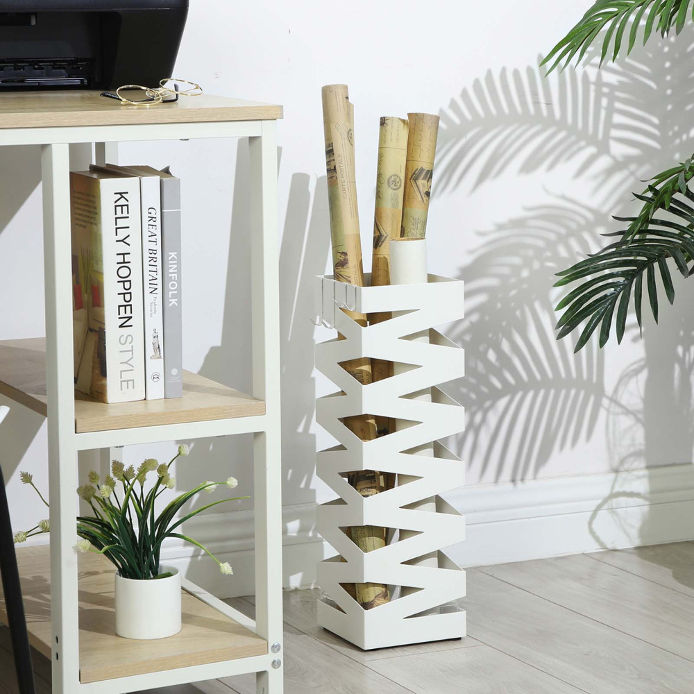 Produktbild för Umbrella Holder White 16x16x49cm